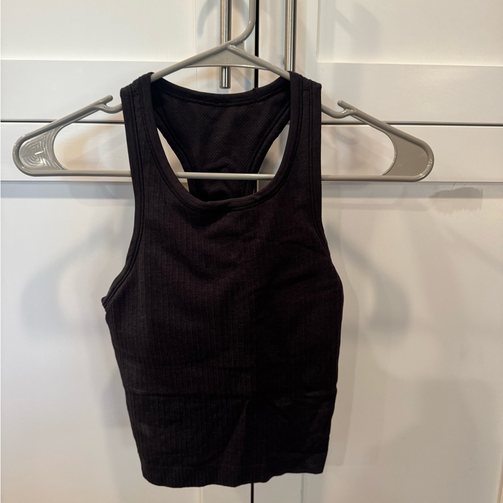 Black Ribbed Tank Top